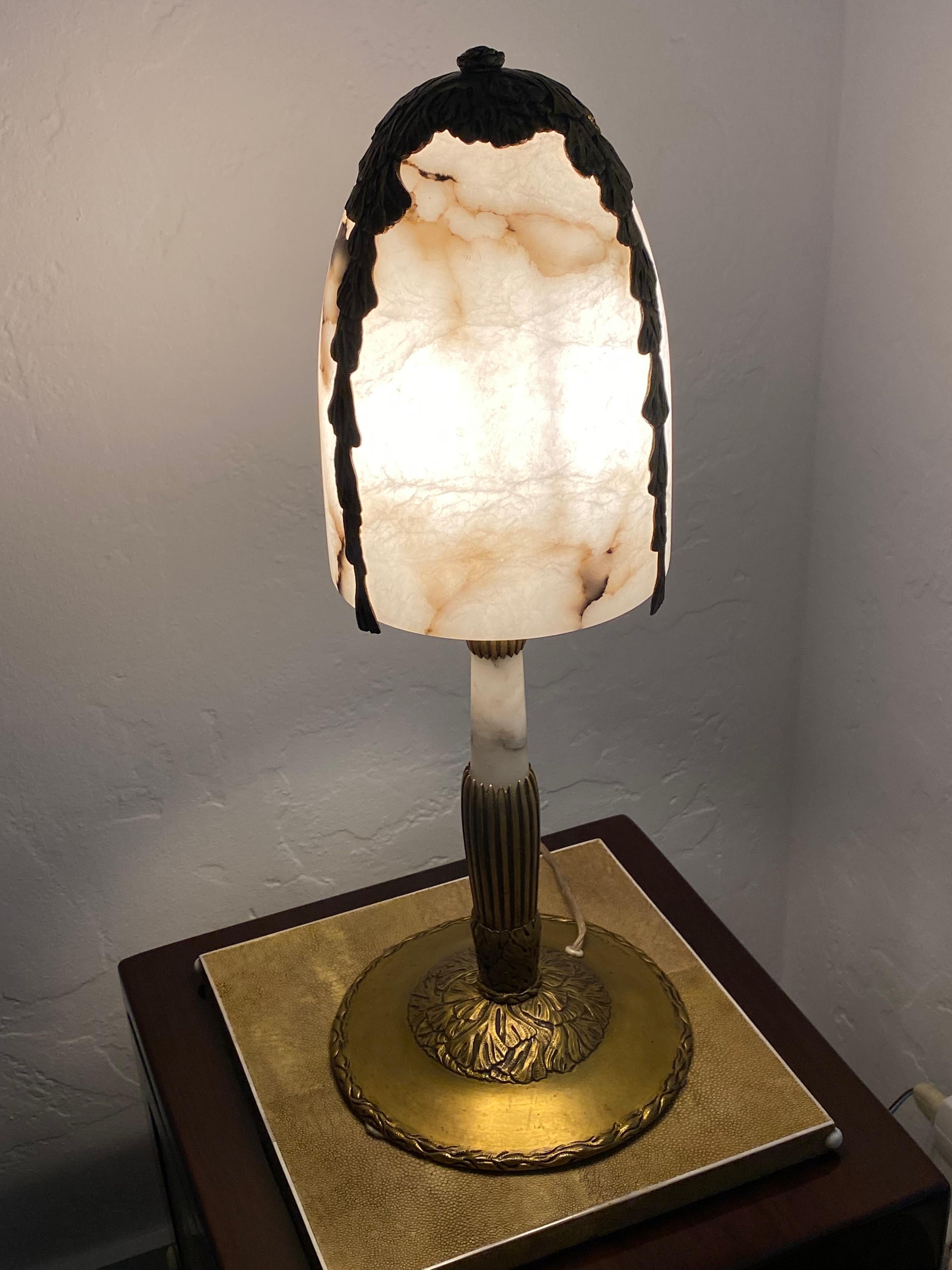Early 20th Century Art Deco Table Lamp by Albert Cheuret For Sale