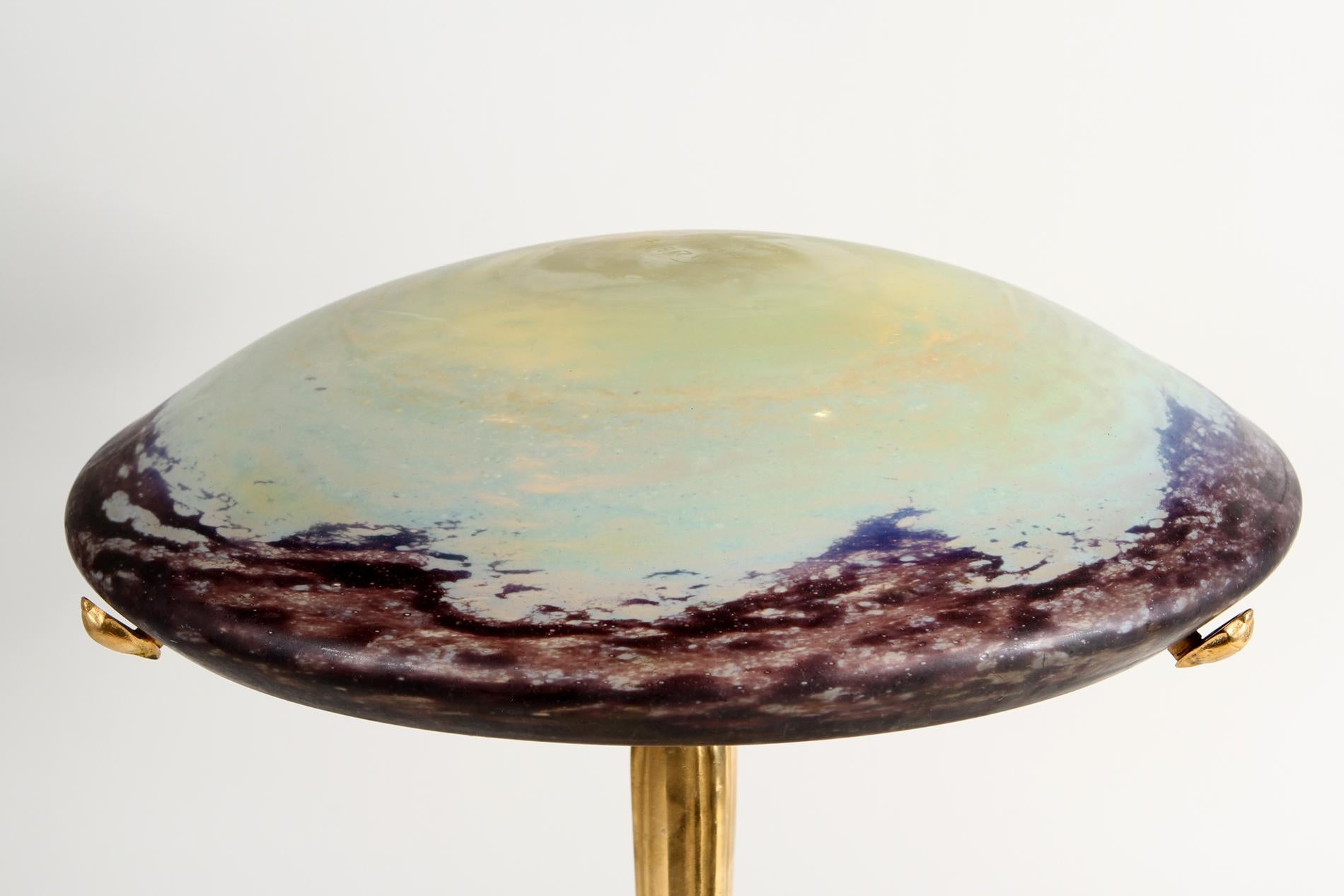 20ième siècle Lampe de table Art déco française par Daum et J.Cayette en vente