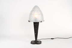 French Art Deco table lamp by Degué