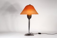 Französische Art déco-Tischlampe im Art déco-Stil von Edgar Brandt und Daum