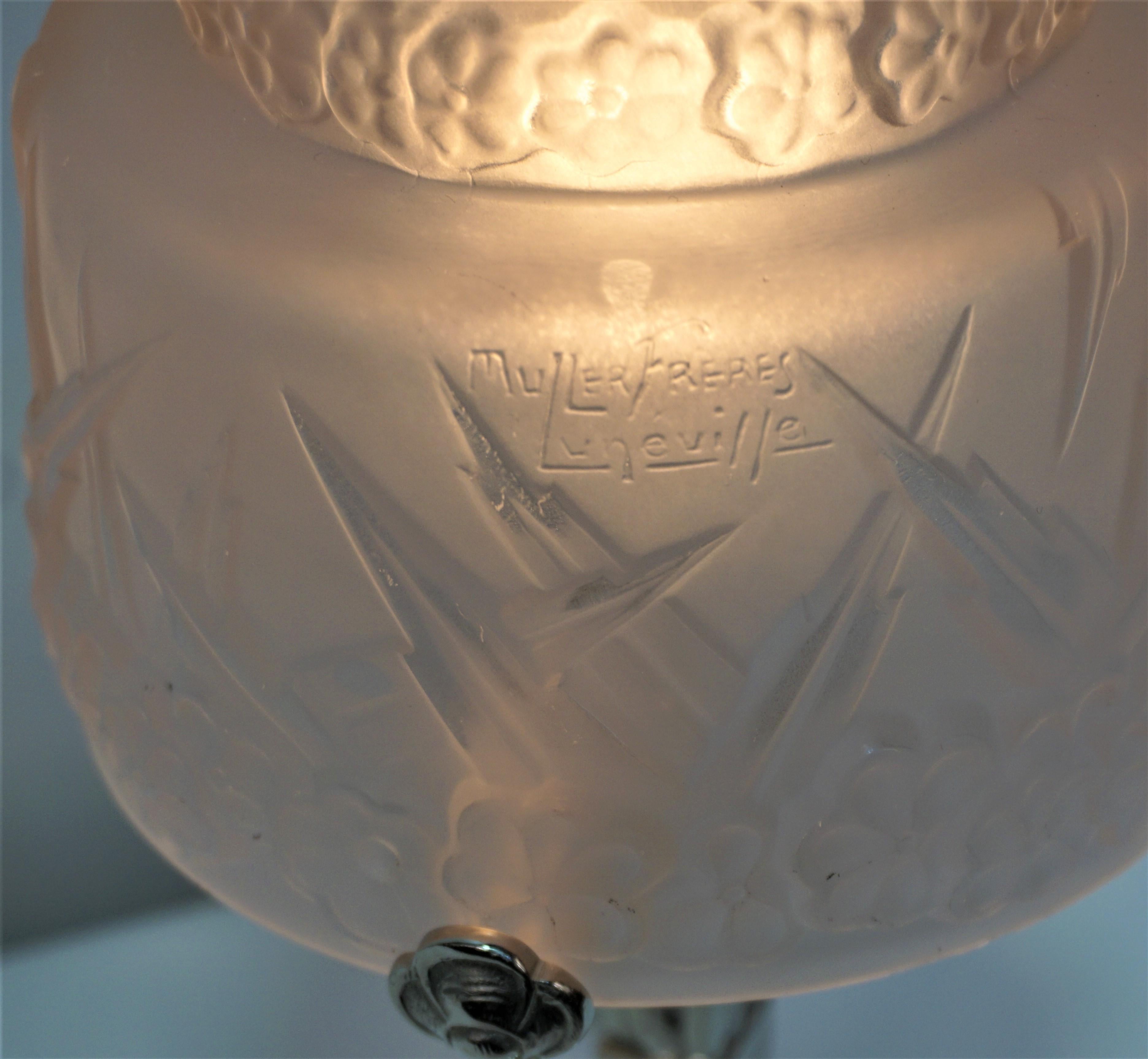 French Art Deco Table Lamp by Muller Ferers 1