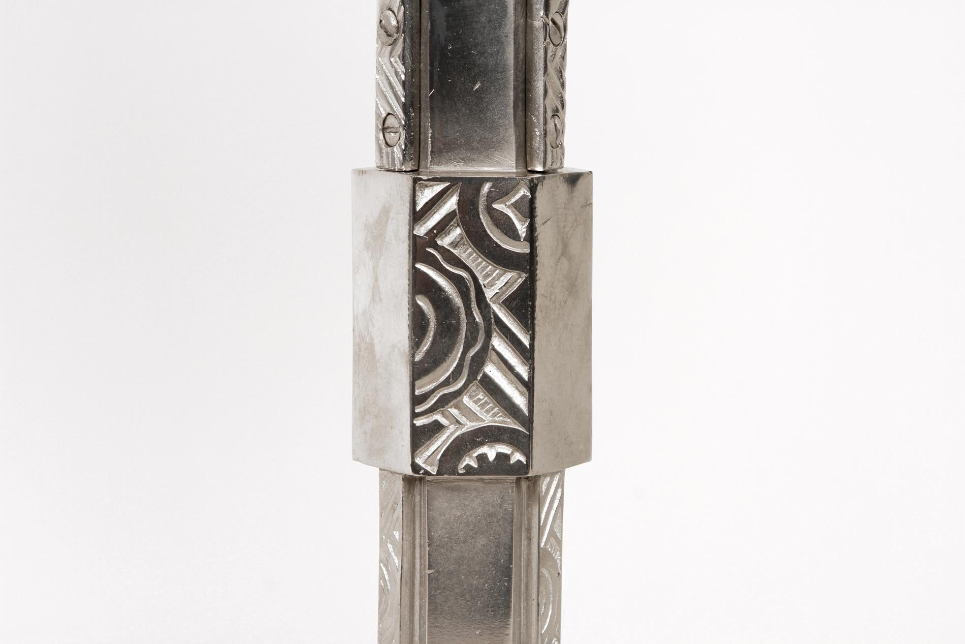 French Art Deco table lamp by Muller Frères Luneville For Sale 1
