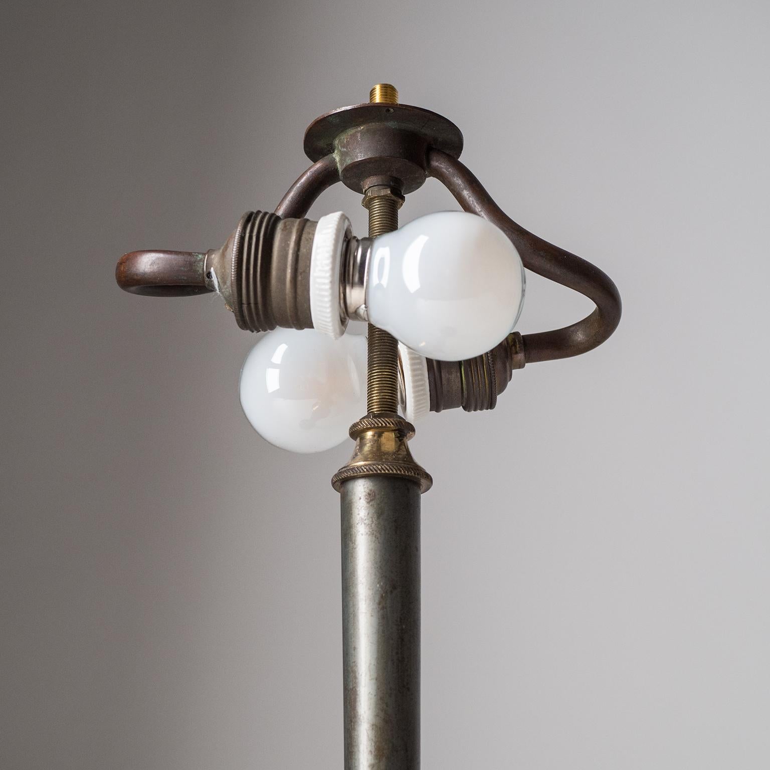 Brass French Art Deco Table Lamp by Sabino, circa 1930