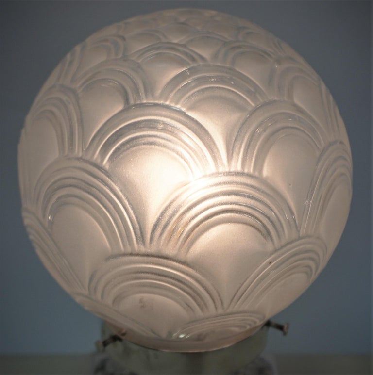 French Art Deco Table Lamp by Sabino In Excellent Condition For Sale In Fairfax, VA