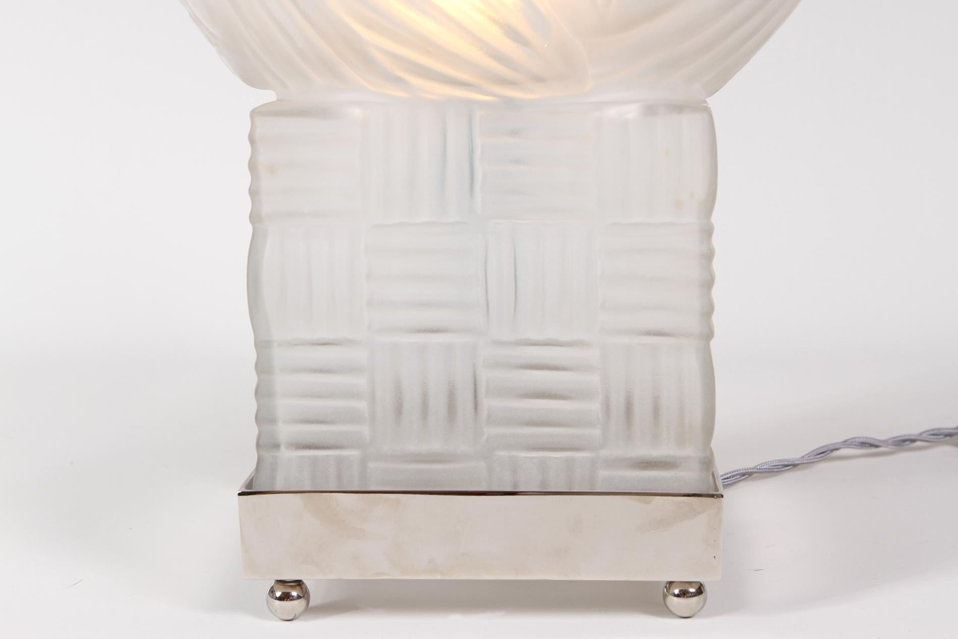 20th Century French Art Deco table lamp by Sabino  For Sale