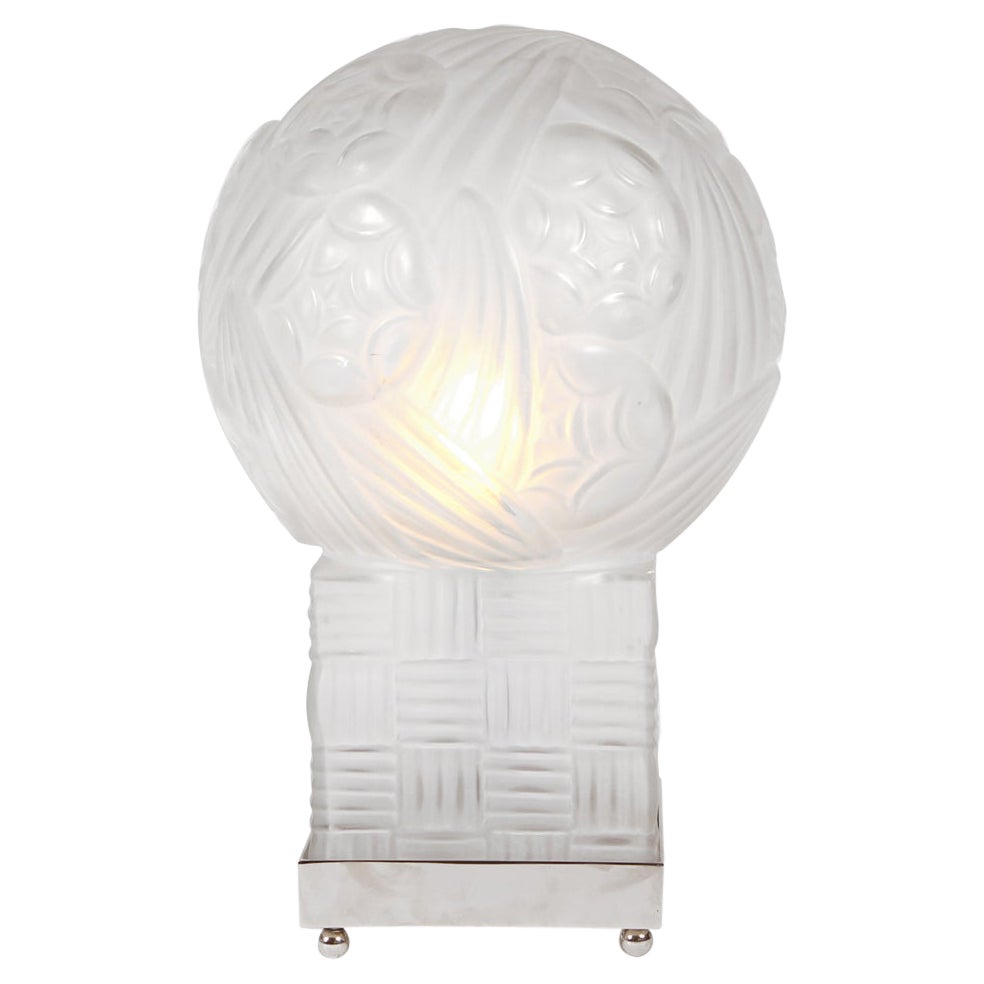 Französische Art-déco-Tischlampe von Sabino