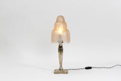 French Art Deco table lamp by Sabino waterfall model