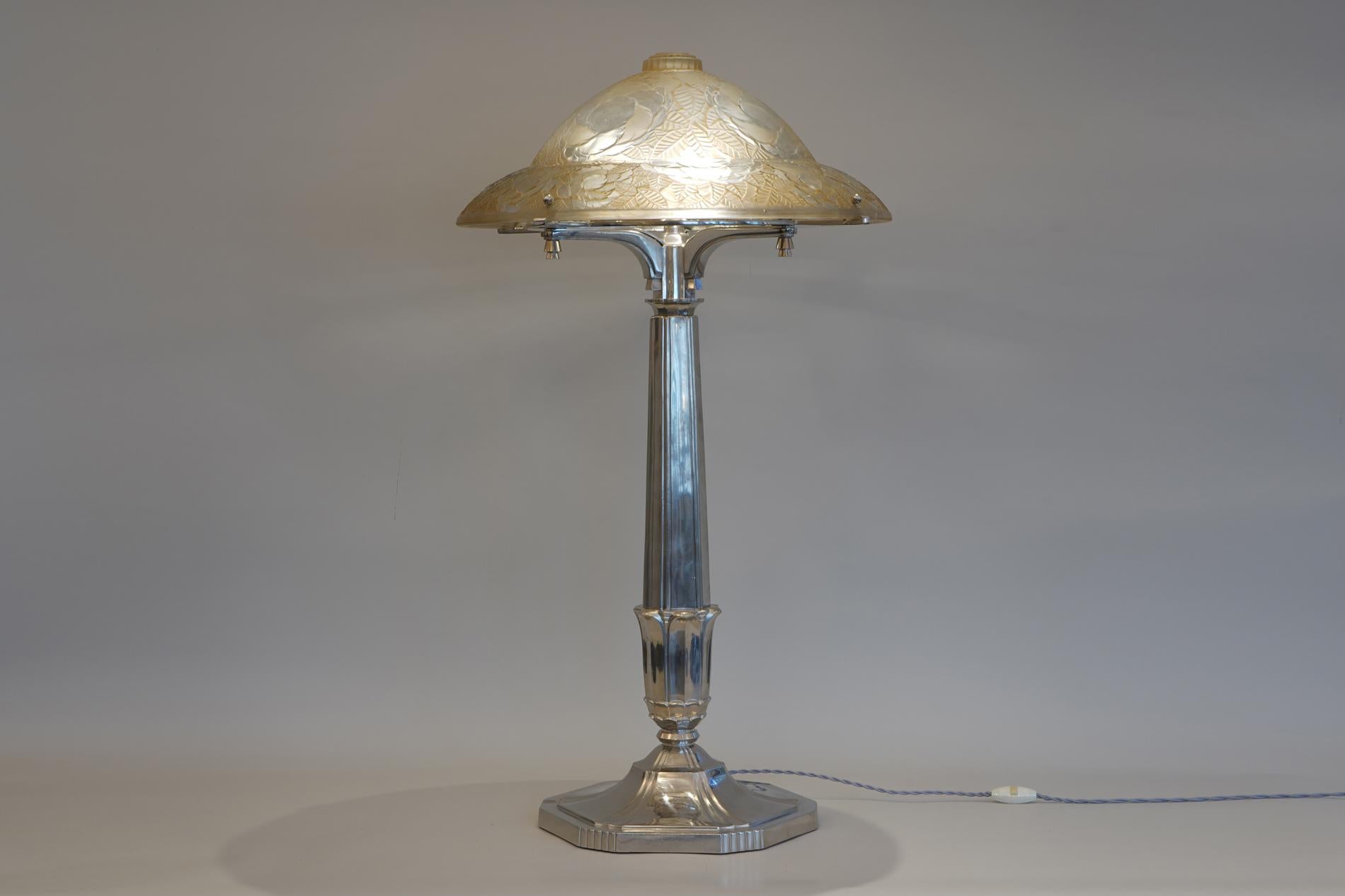 French Art Deco Table Lamp by Simonet Frères In Excellent Condition For Sale In SAINT-OUEN-SUR-SEINE, FR