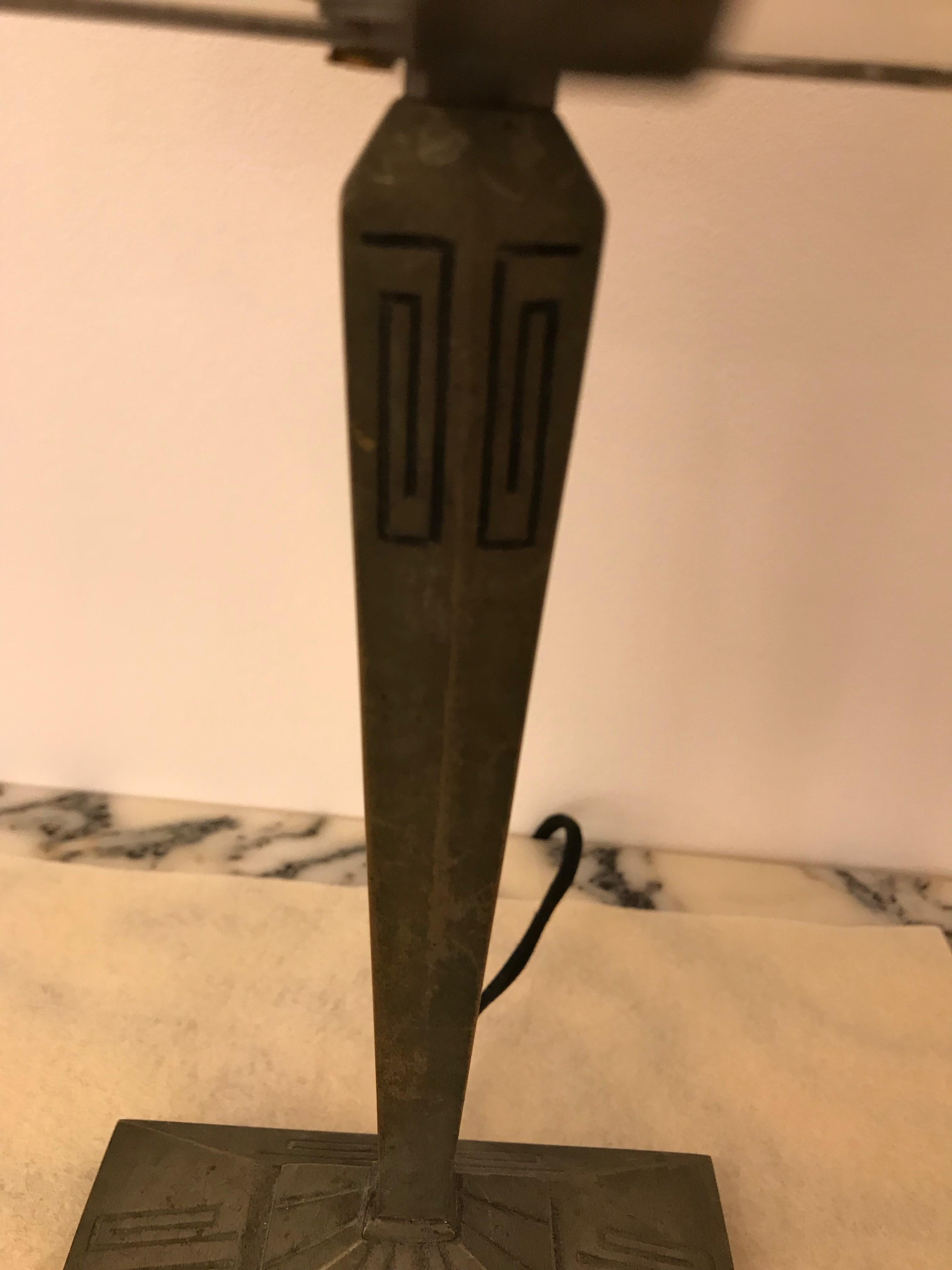 French Art Deco Table Lamp 5