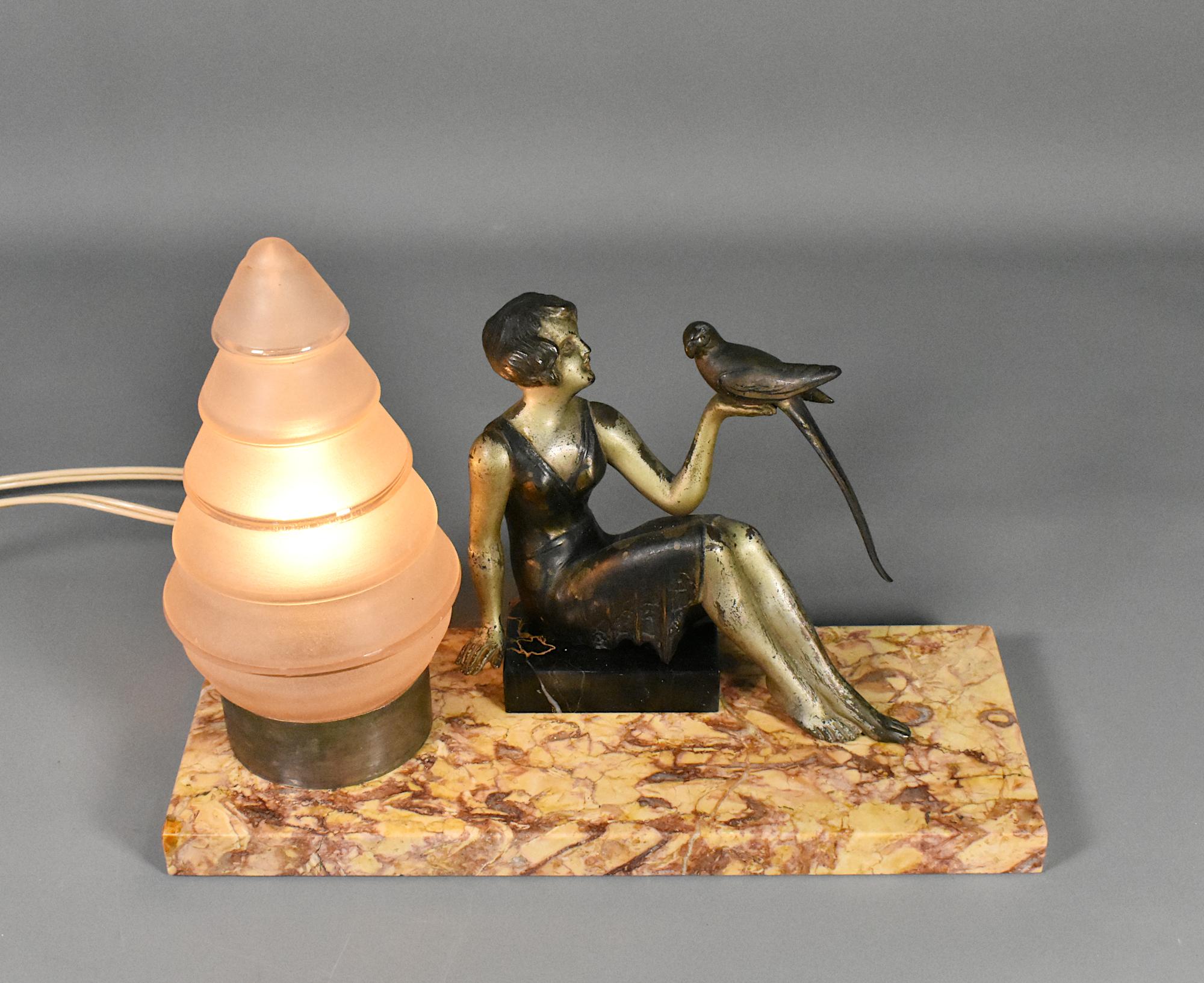 Lampe de table Art Déco française en vente 3