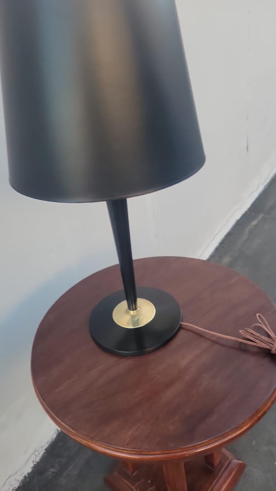 Brass French Art Deco Table Lamp For Sale