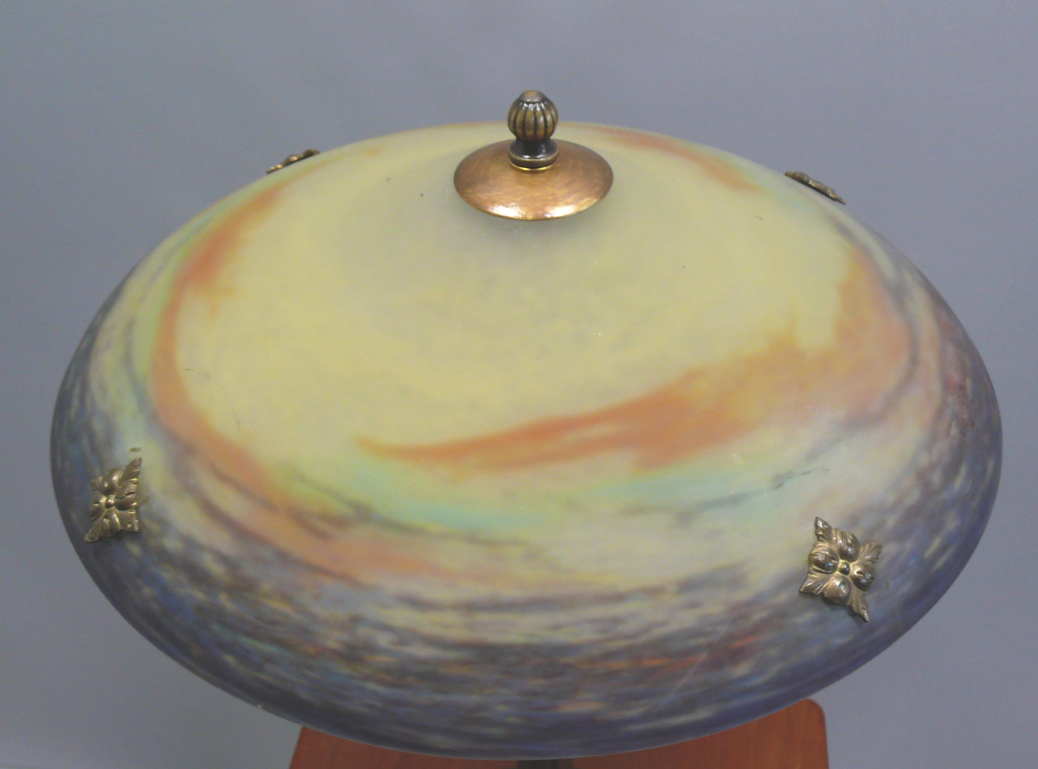 Lámpara de sobremesa francesa Art Déco, Muller Frères Luneville, años 30 en venta 5