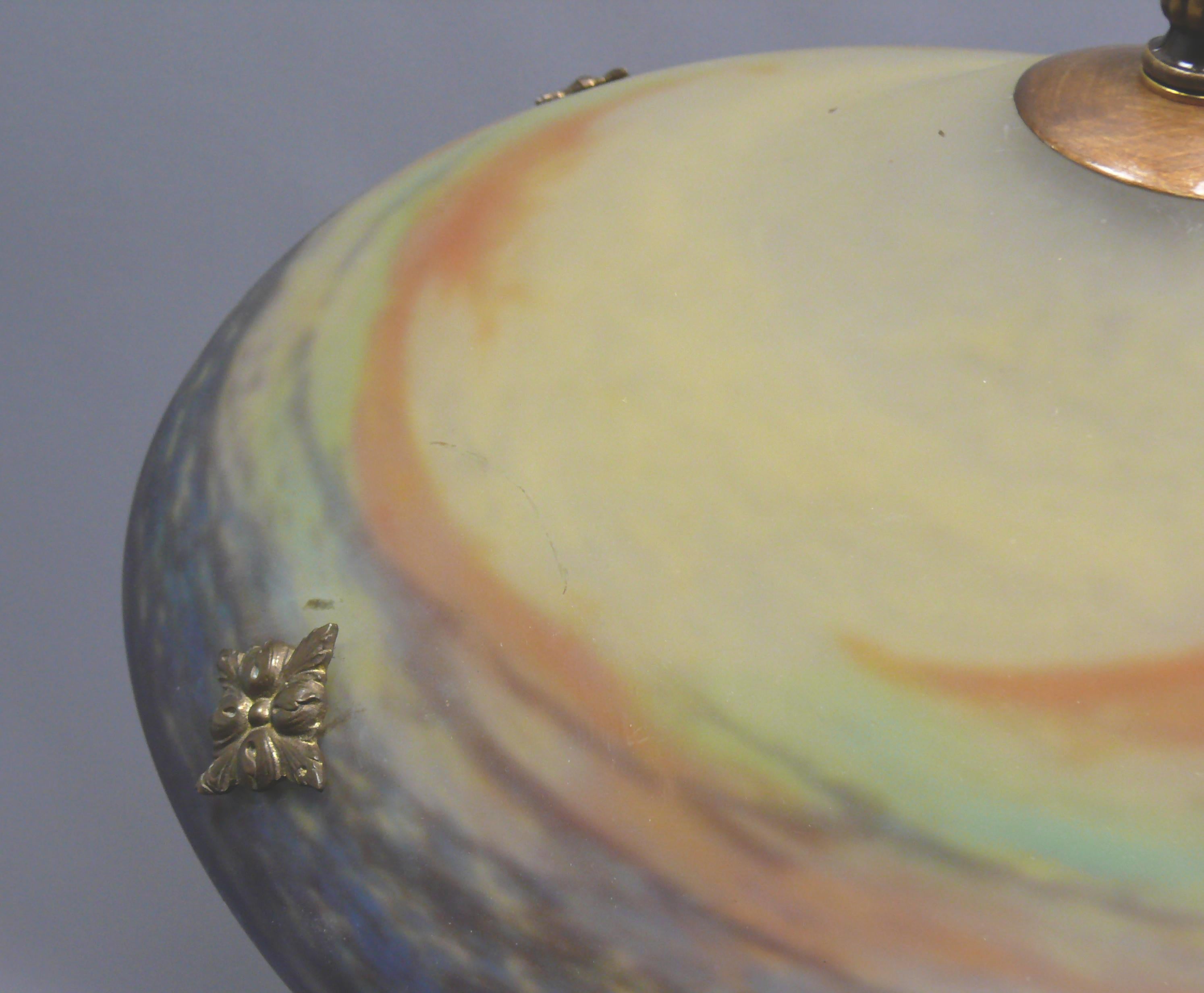 Lámpara de sobremesa francesa Art Déco, Muller Frères Luneville, años 30 en venta 7