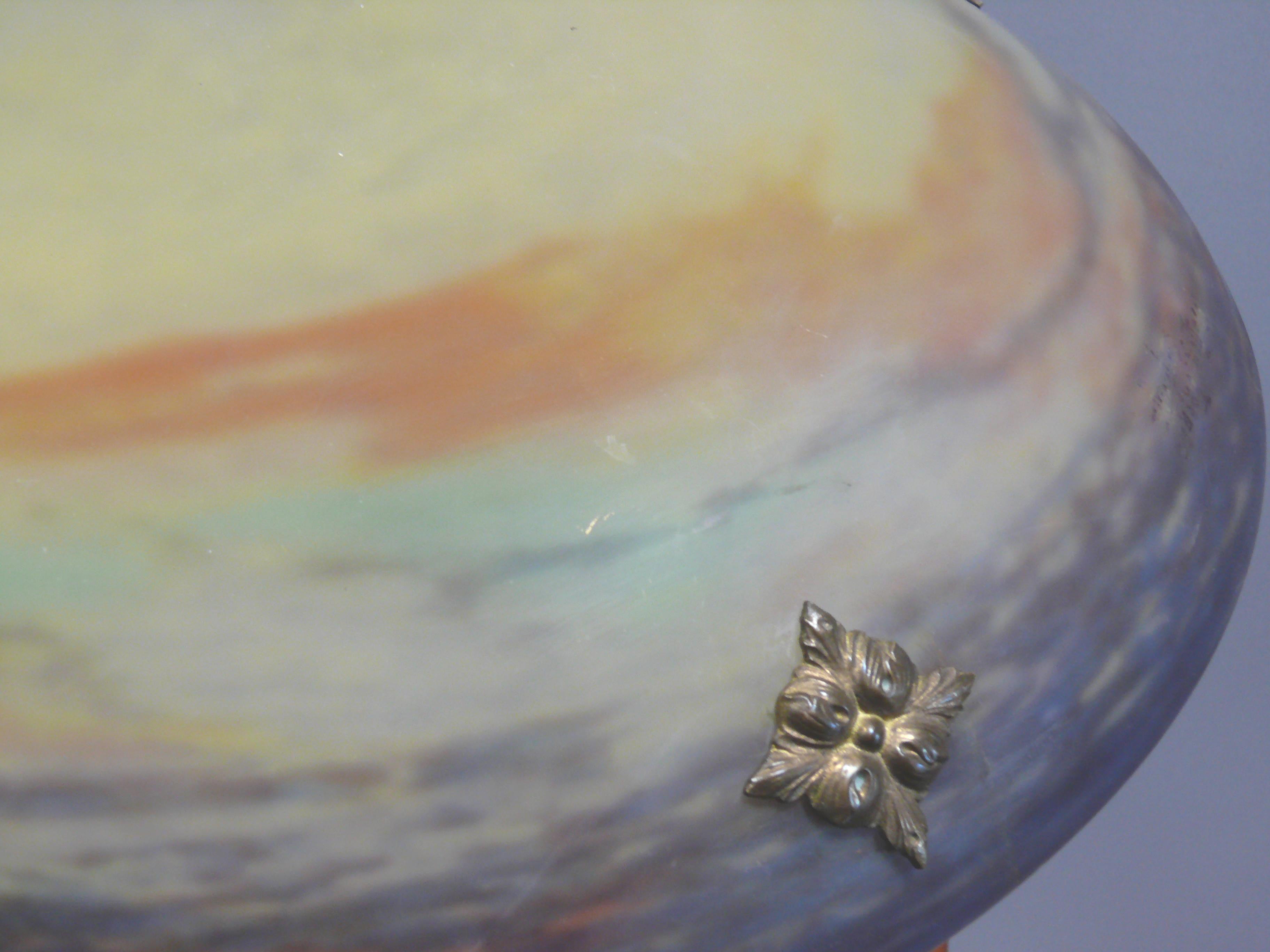 Lámpara de sobremesa francesa Art Déco, Muller Frères Luneville, años 30 en venta 8