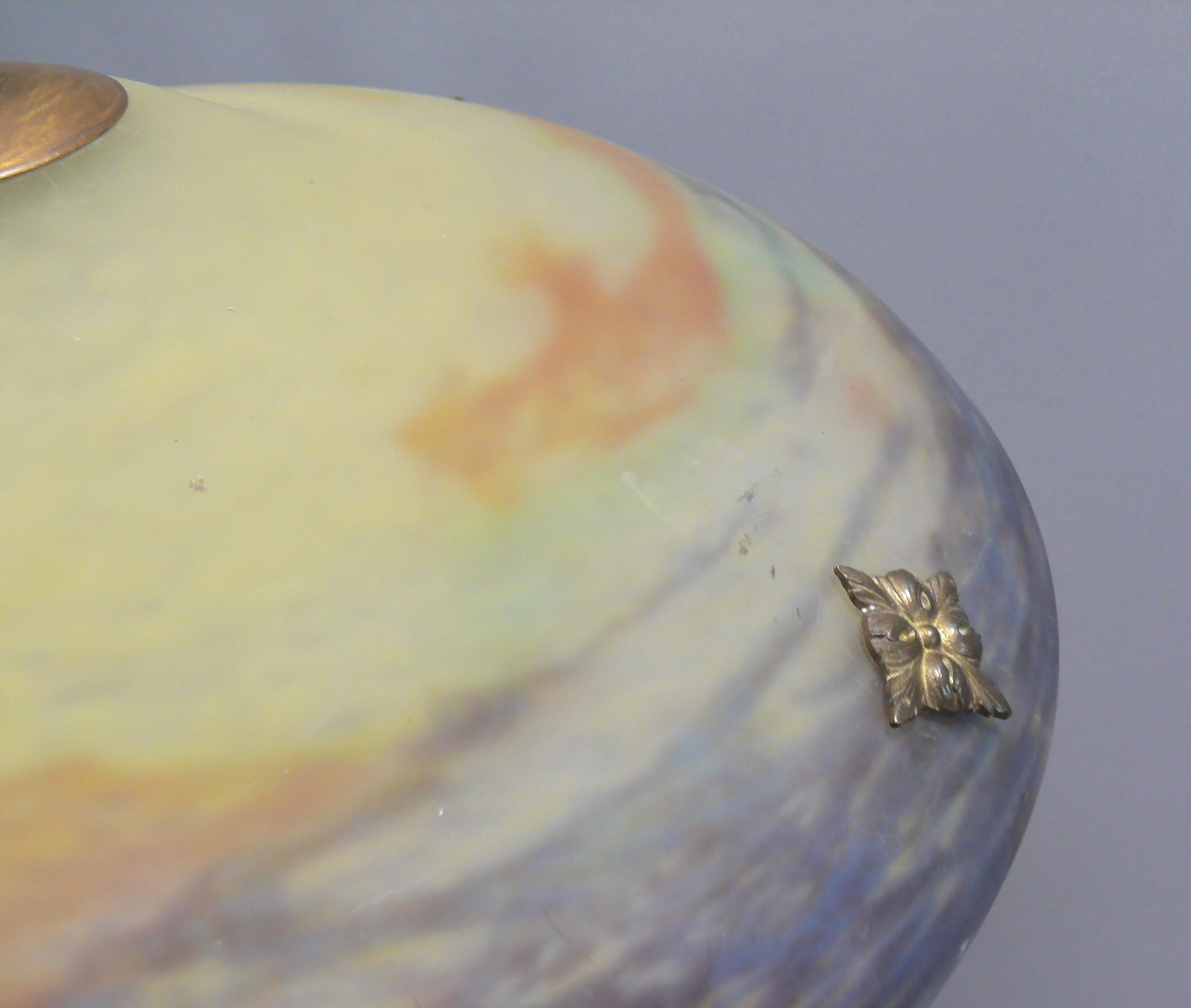 Lámpara de sobremesa francesa Art Déco, Muller Frères Luneville, años 30 en venta 9