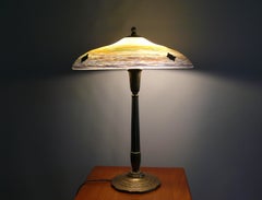 French Art Déco Table Lamp, Muller Frères Luneville, 1930s