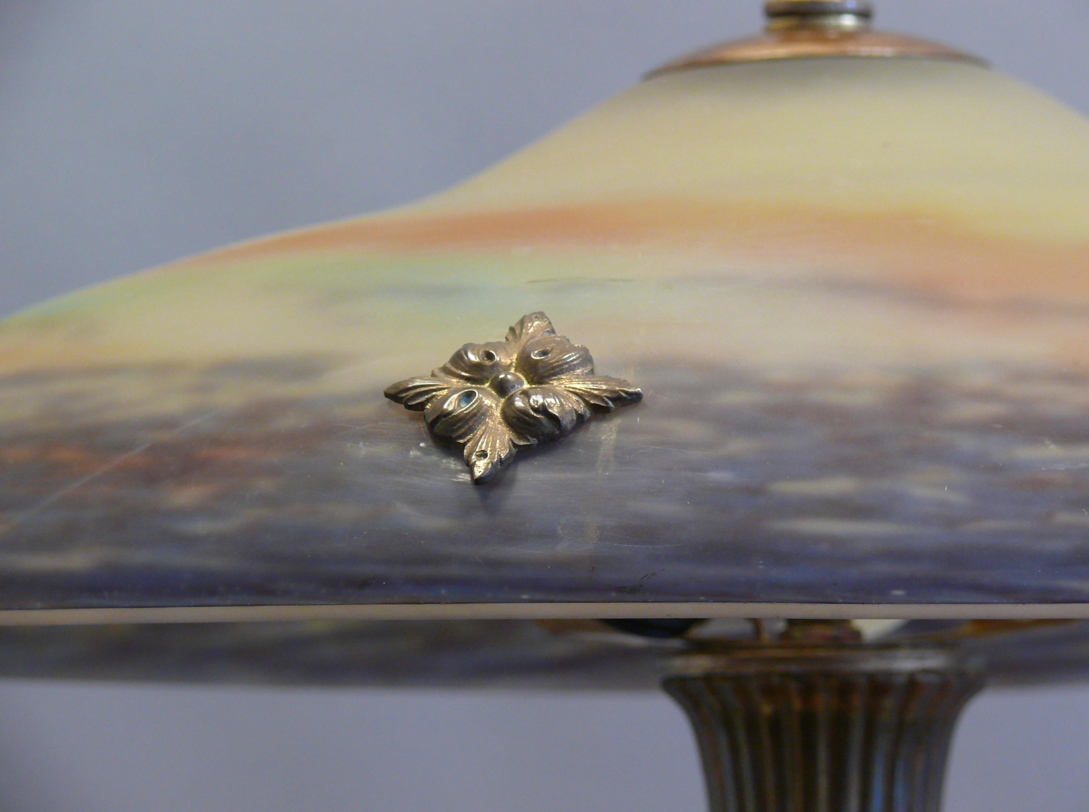 Lámpara de sobremesa francesa Art Déco, Muller Frères Luneville, años 30 en venta 1