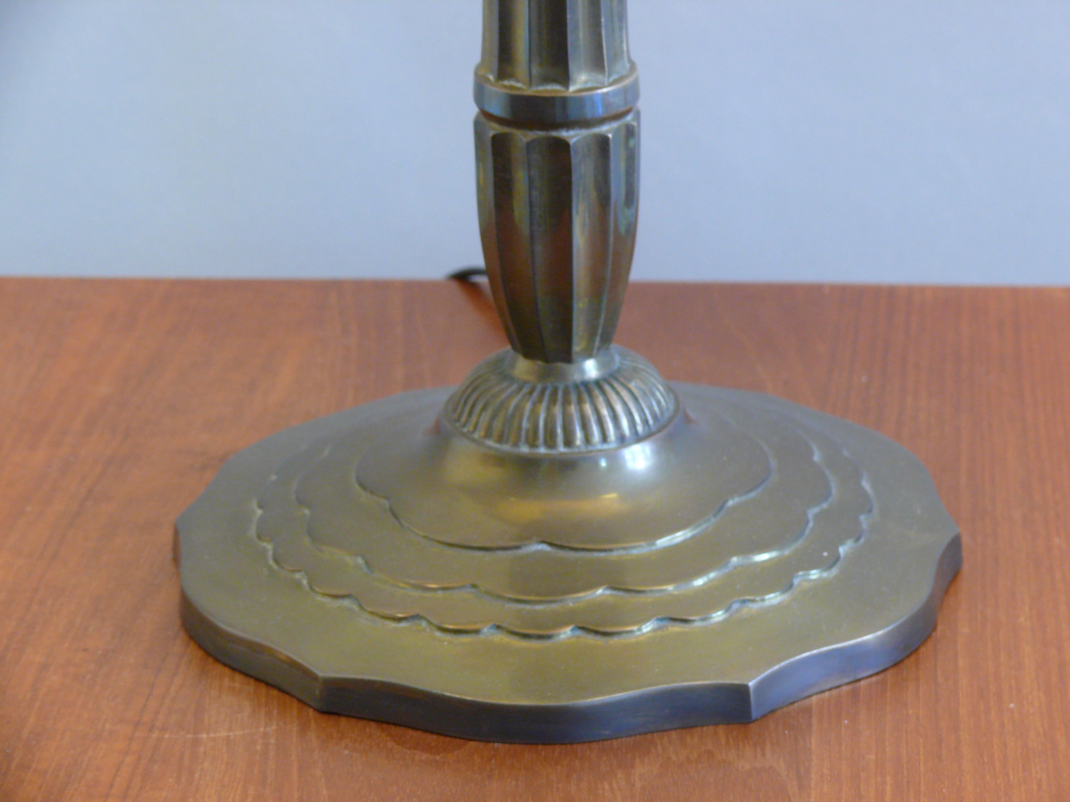 Lámpara de sobremesa francesa Art Déco, Muller Frères Luneville, años 30 en venta 2