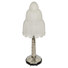 French Art Deco Table Lamp Signed by Sabino (pair available)
