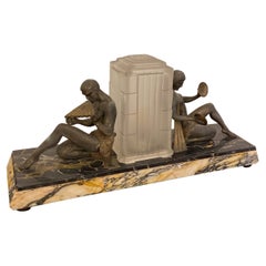 French Art Deco Table Lamp Signed by Sabino