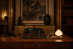 French Art Deco Table Lamp, Spelter Pelican on Marble Base, 1920s