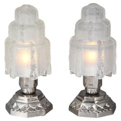 French Art Deco Table Lamps by Sabino