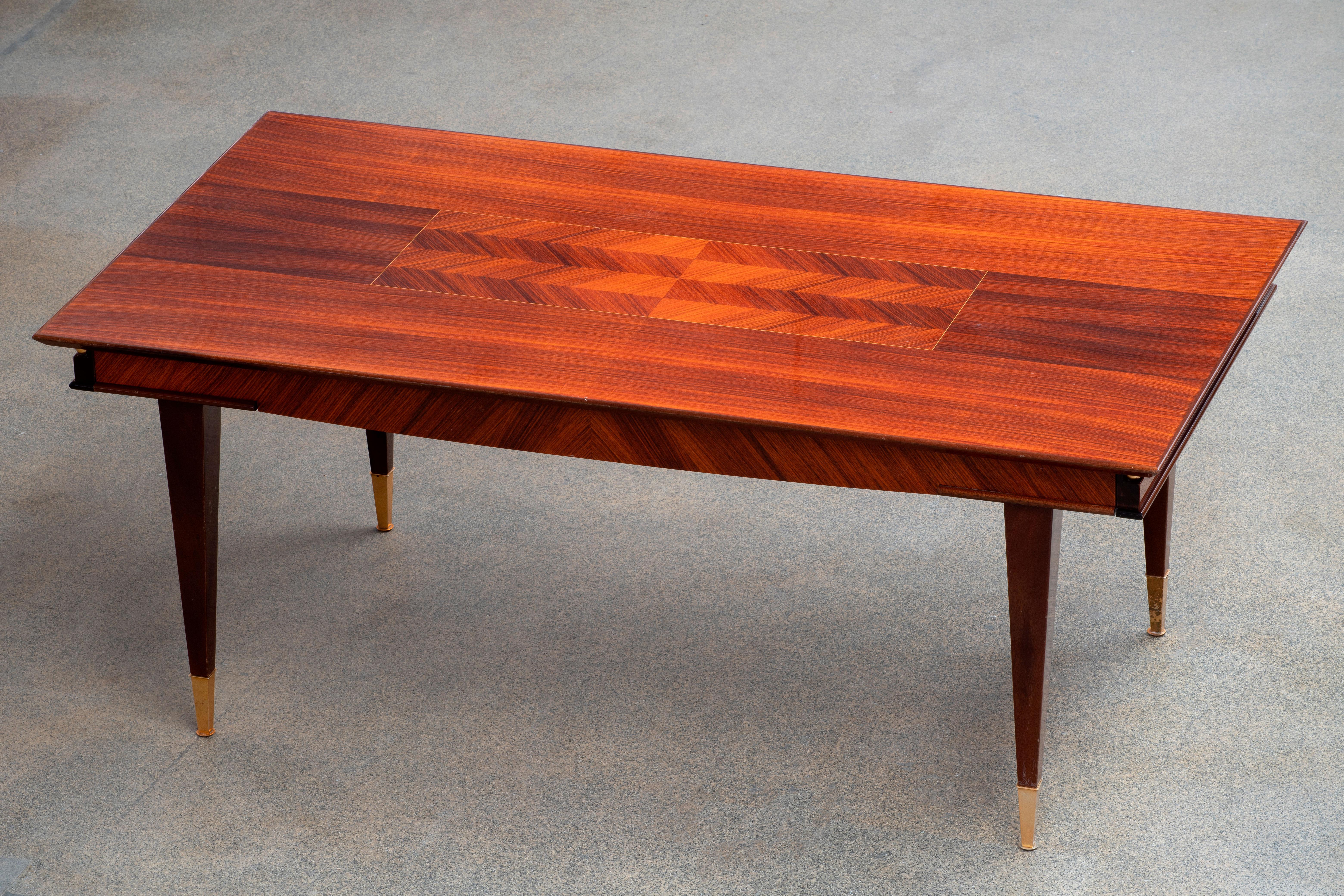 French Art Deco Table, Macassar, 1940s For Sale 8