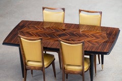 French Art Deco Table, Macassar, 1940s