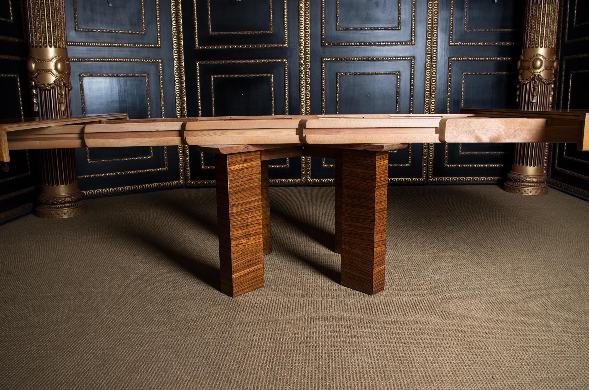 French Art Deco Table with Exotic Veneer 6