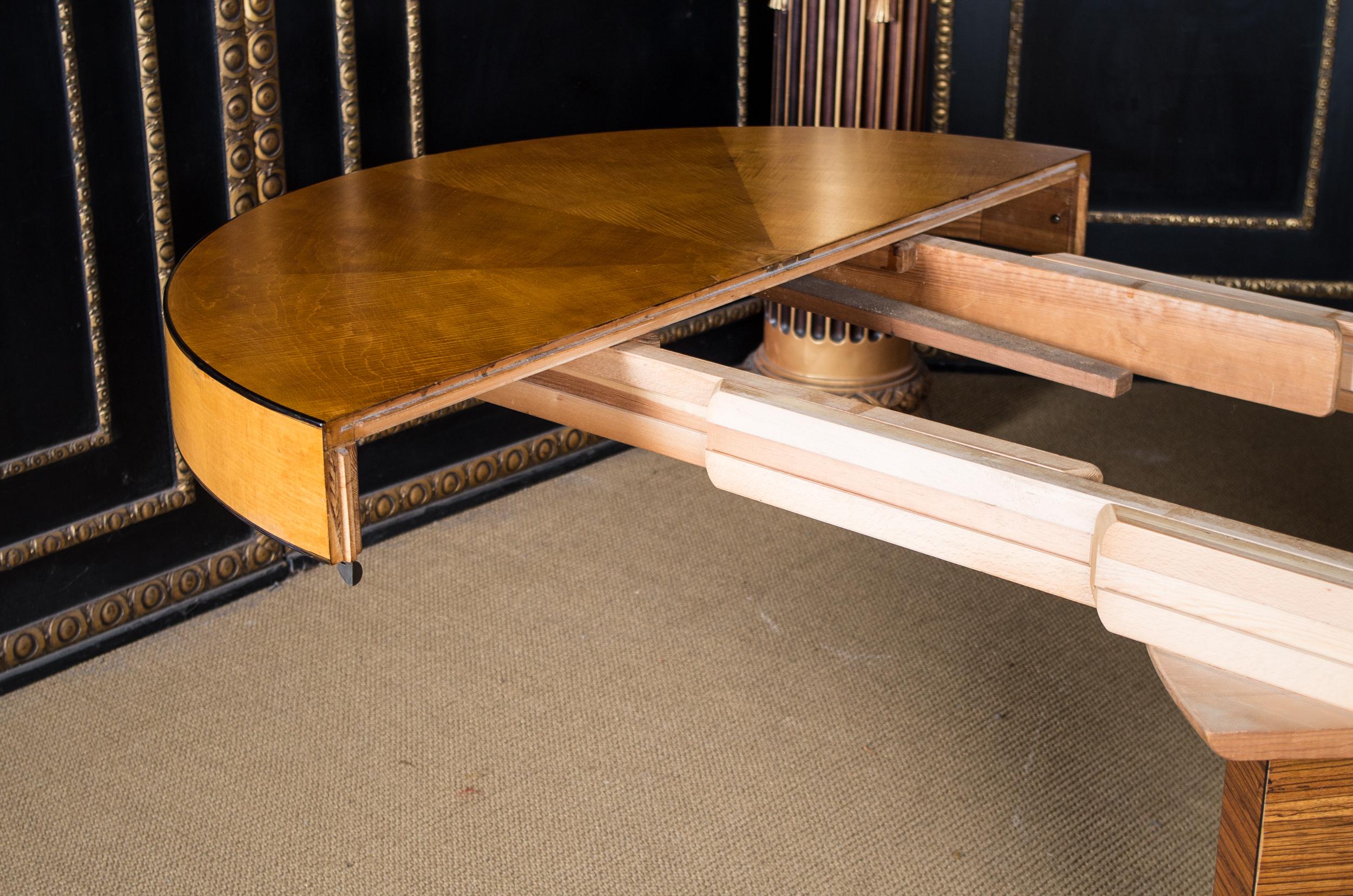 French Art Deco Table with Exotic Veneer 3
