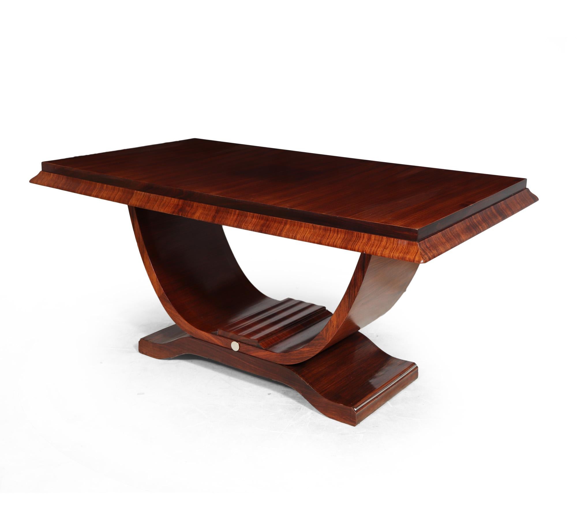 Französischer Art Deco Tisch mit U-Fuß im Zustand „Hervorragend“ im Angebot in Paddock Wood Tonbridge, GB