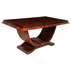 French Art Deco Table with U Base