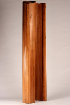 French Art Deco tambour screen room divider in Pine 1930’s attributed Baumman