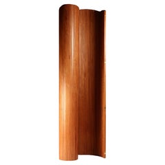 French Art Deco tambour screen room divider in Pine 1930’s attributed Baumman