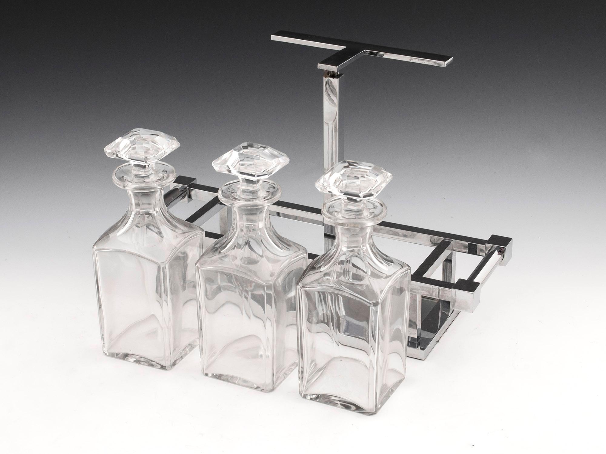 French Art Deco Tantalus by Designer Jacques Adnet 3