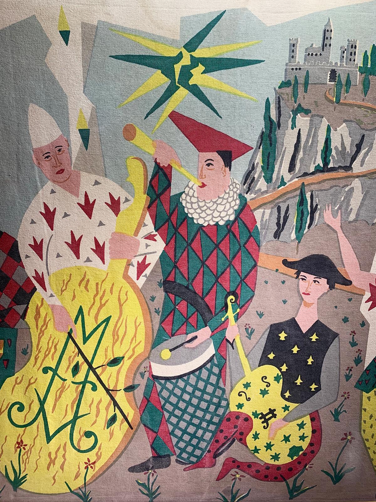 Wool French Art Deco Tapestry