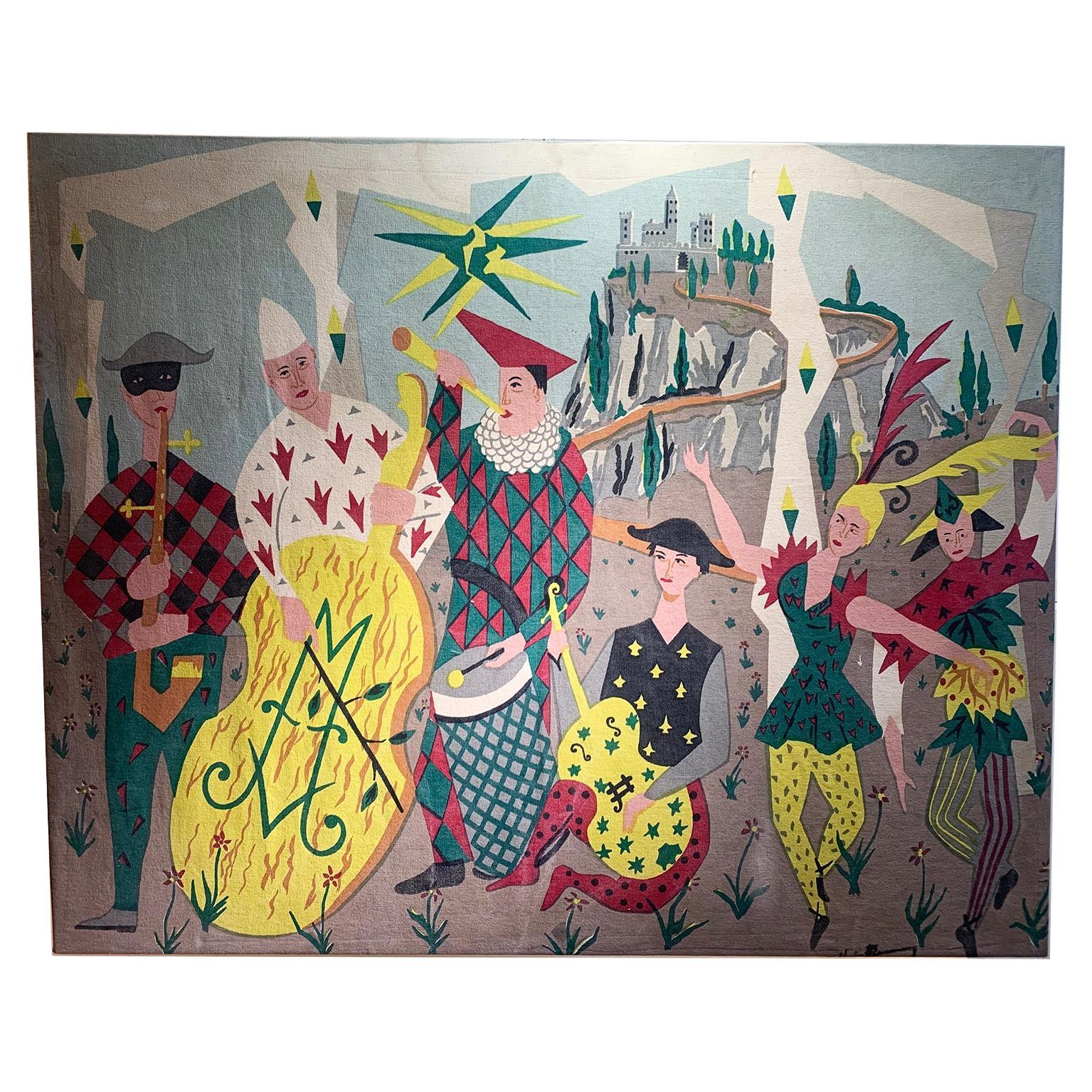 French Art Deco Tapestry For Sale