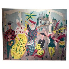 Vintage French Art Deco Tapestry