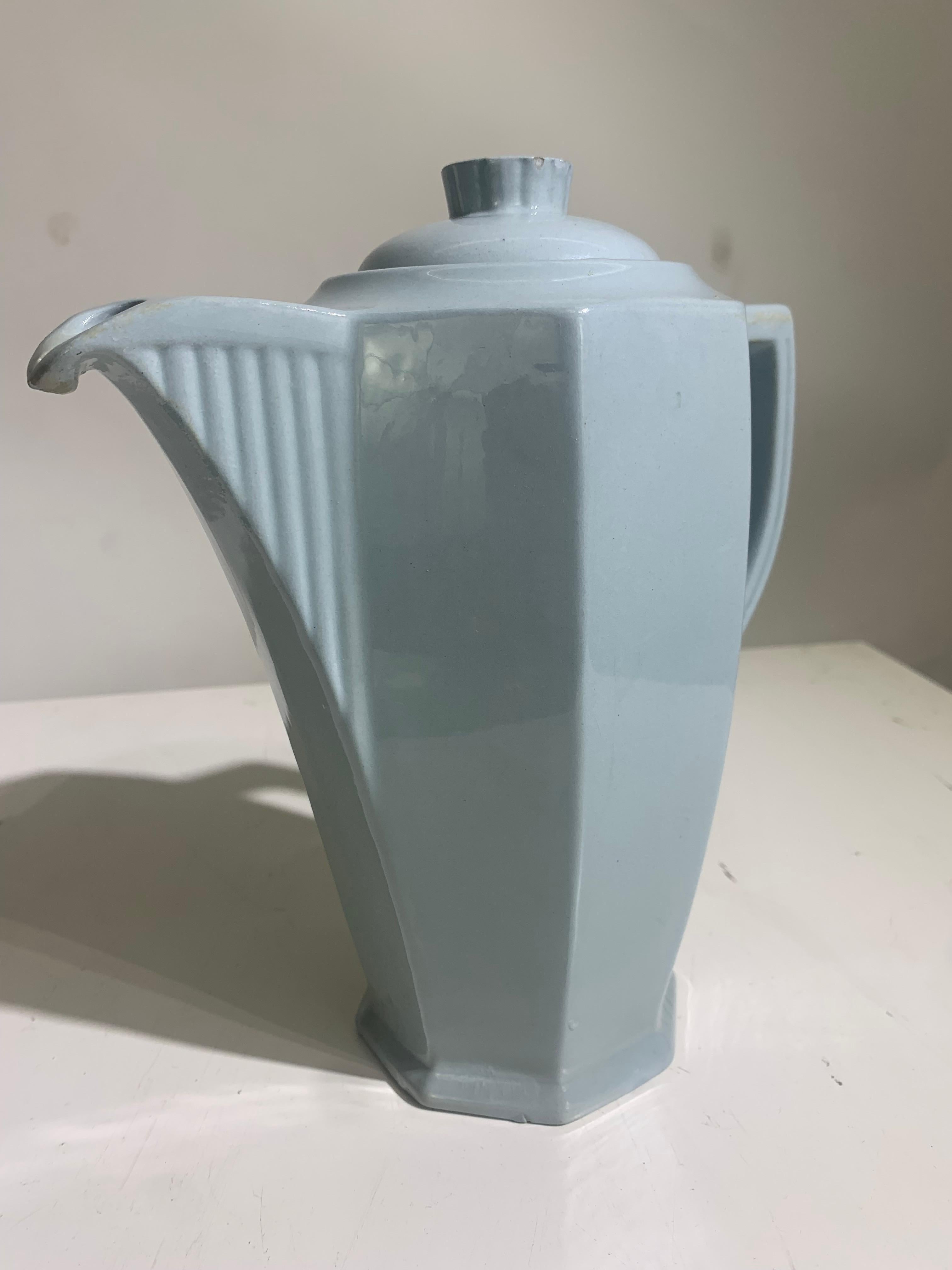 French Art Deco Tea Pot « Bec Verseur » Signed Longwy For Sale 1