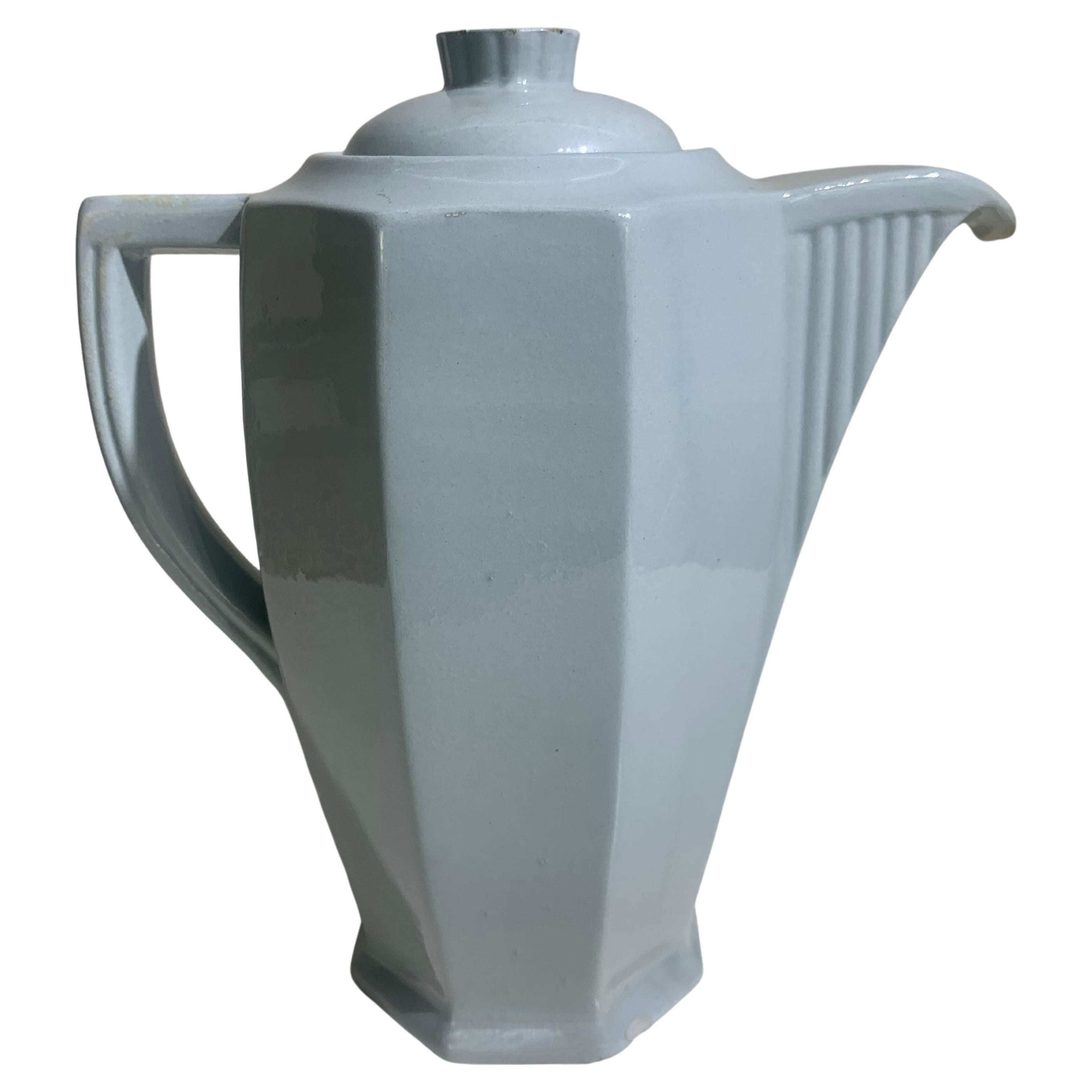 French Art Deco Tea Pot « Bec Verseur » Signed Longwy