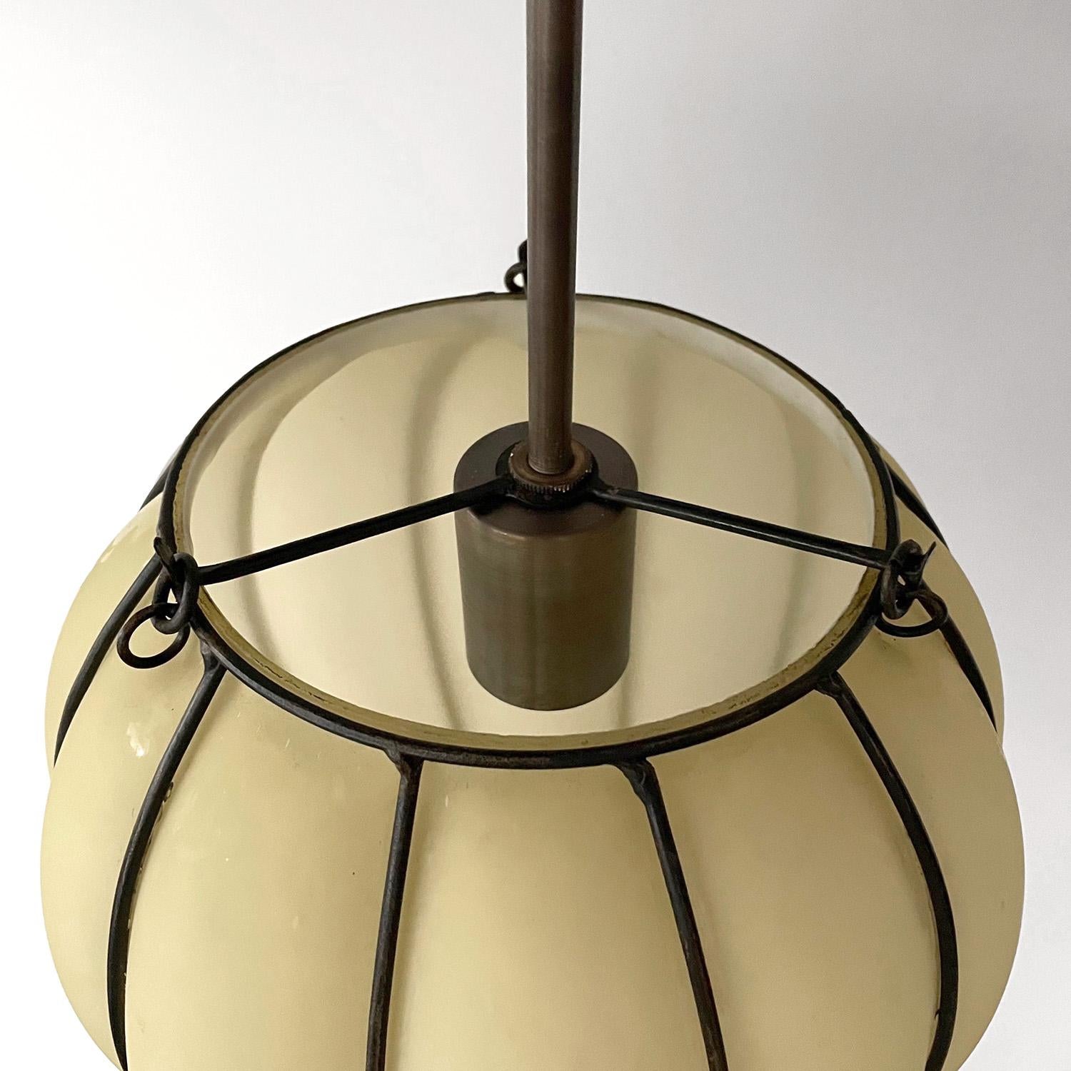 French Art Deco Teardrop Pendant Ceiling Light For Sale 6