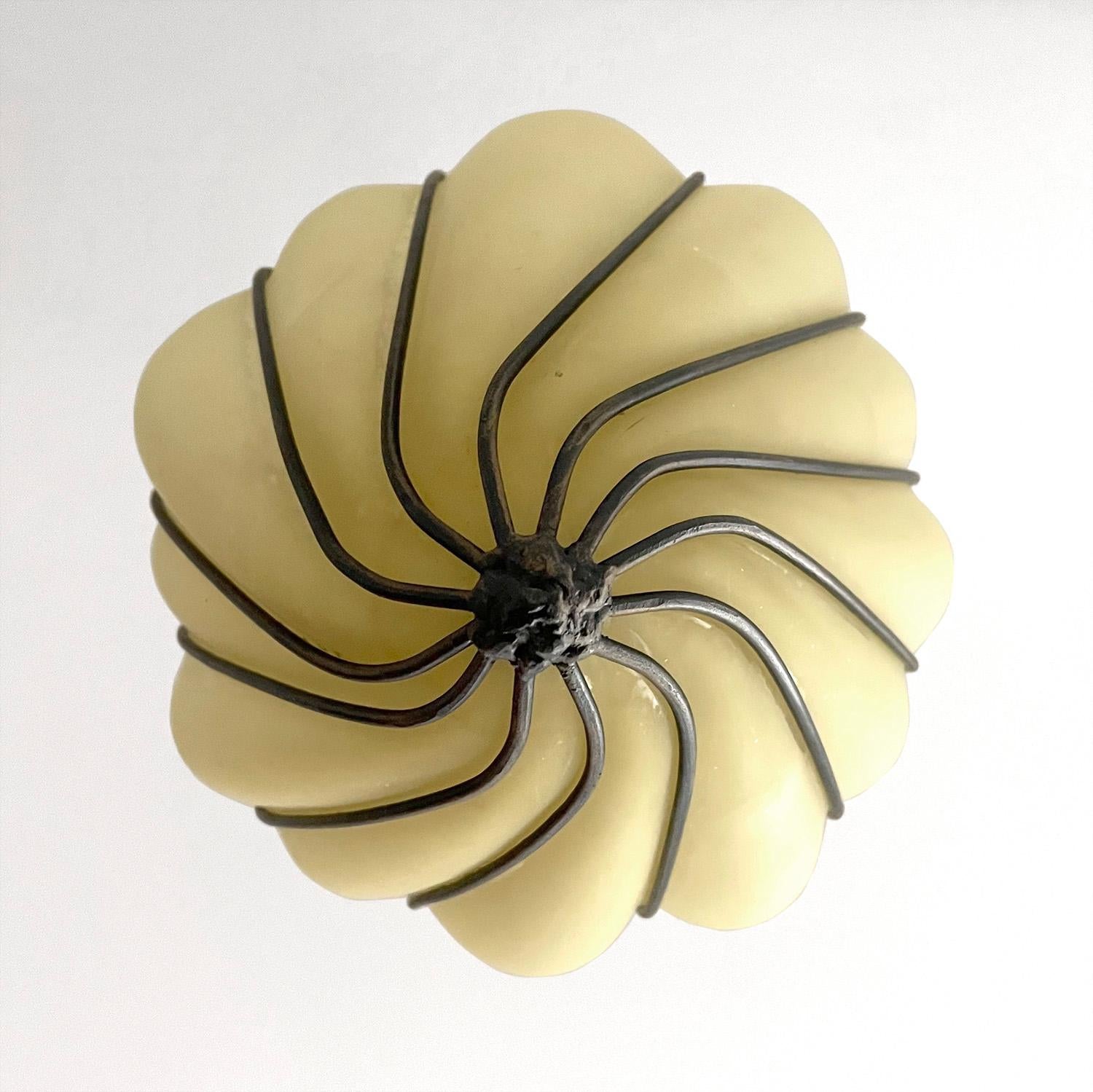 French Art Deco Teardrop Pendant Ceiling Light For Sale 11