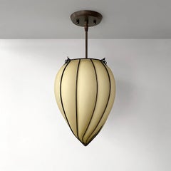 French Art Deco Teardrop Pendant Ceiling Light