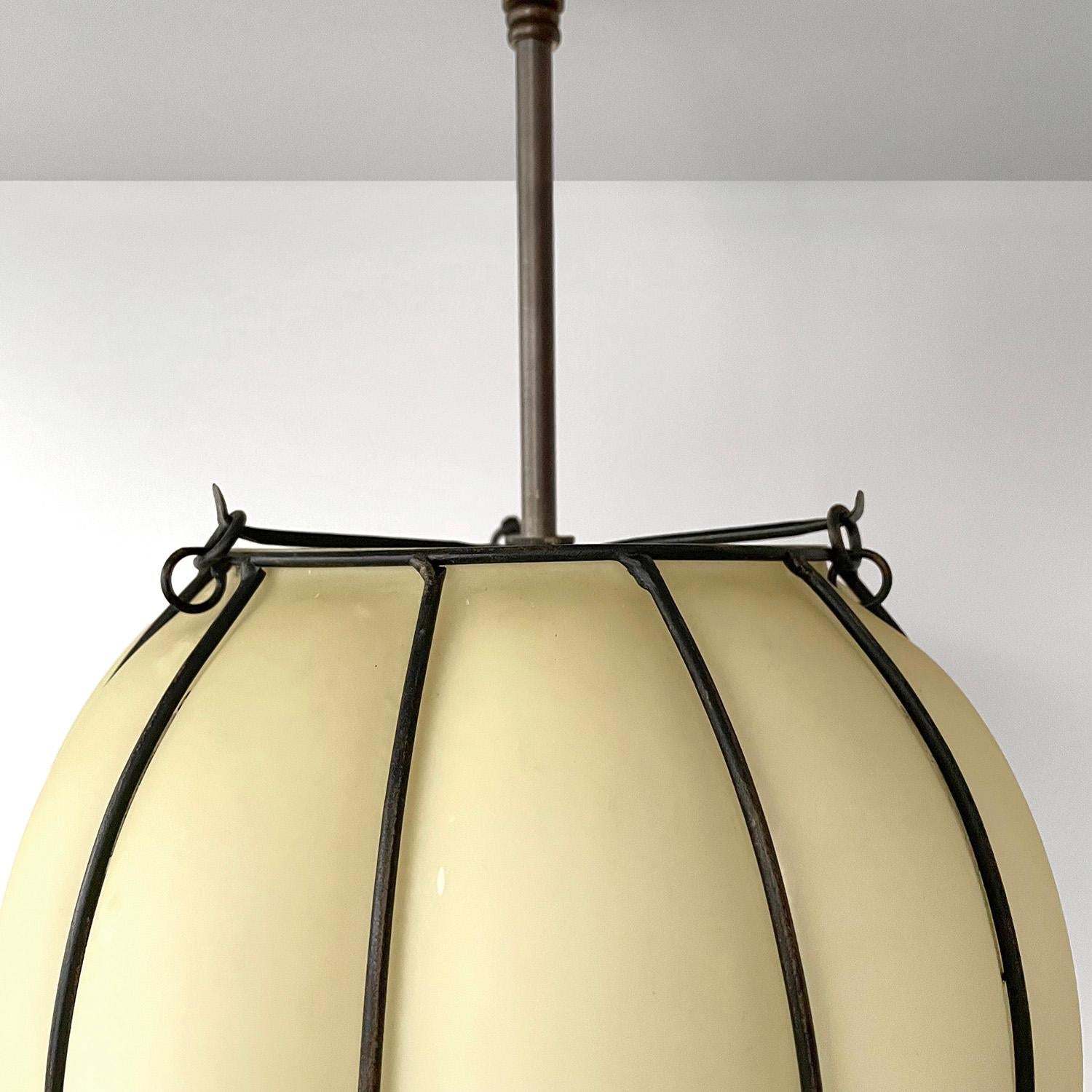 Mid-20th Century French Art Deco Teardrop Pendant Ceiling Light For Sale