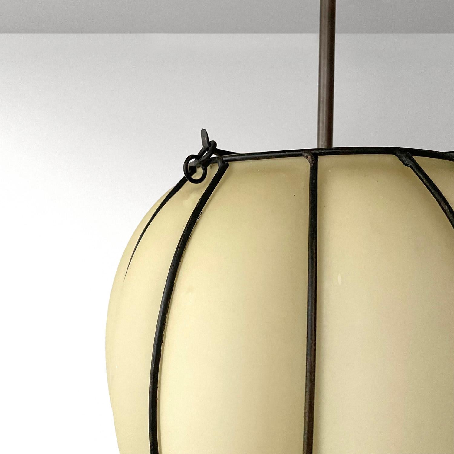 French Art Deco Teardrop Pendant Ceiling Light For Sale 1