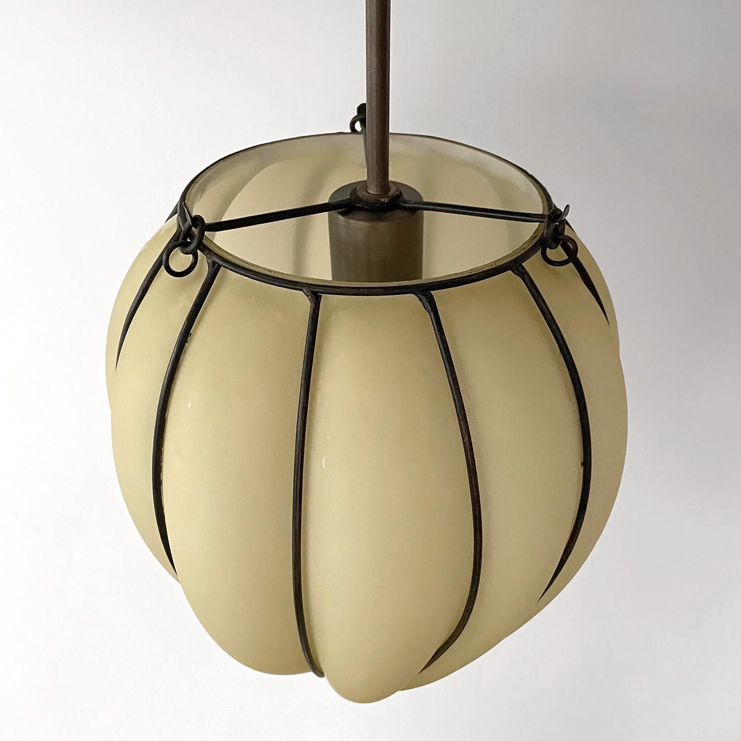 French Art Deco Teardrop Pendant Ceiling Light For Sale 4