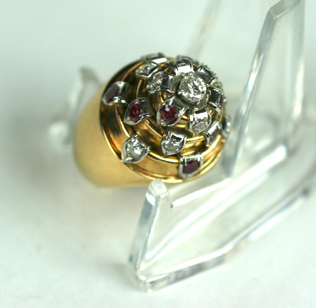 French Art Deco Temple Ring For Sale 6
