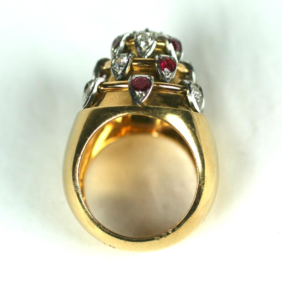 French Art Deco Temple Ring For Sale 7