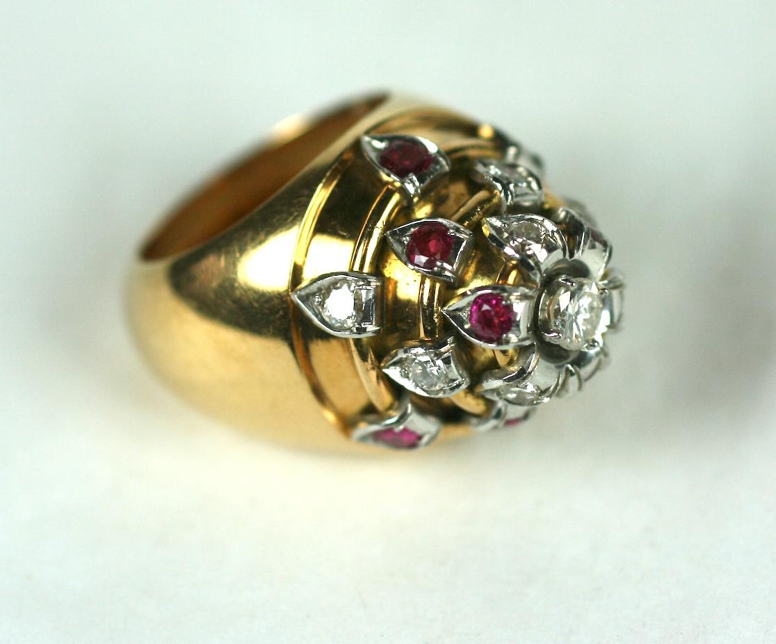 French Art Deco Temple Ring For Sale 8