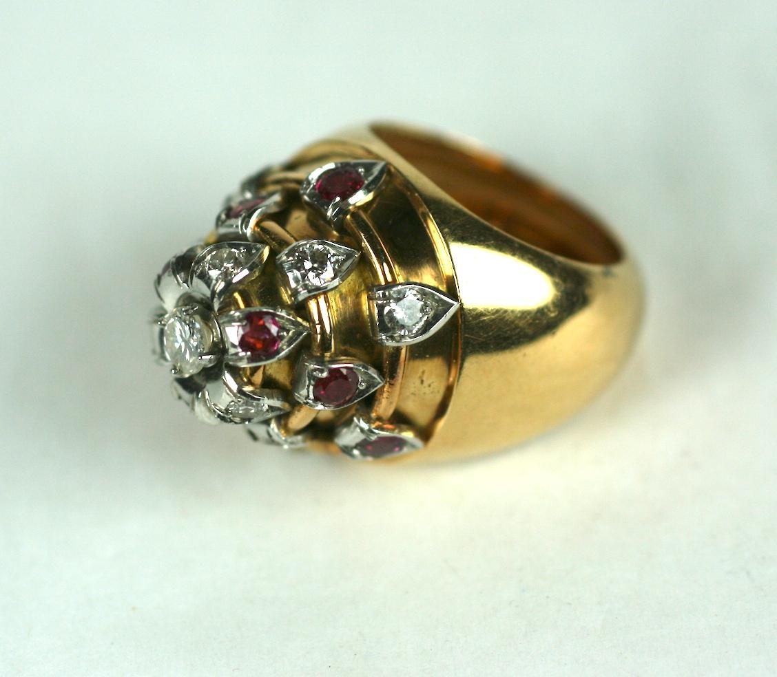 French Art Deco Temple Ring For Sale 9